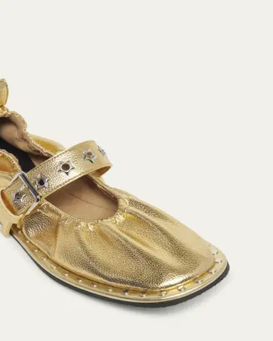 Stella McCartney Falabella Metallic Vegan Buckle Ballerina Flats | Thumbnail 5 Stella McCartney Falabella Metallic Vegan Buckle Ballerina Flats | Thumbnail 5