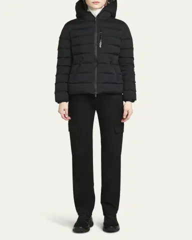 Moncler Herbe Stretch Nylon Hooded Puffer Jacket | Thumbnail 2