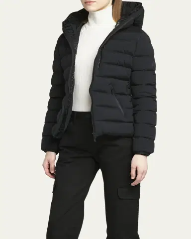 Moncler Herbe Stretch Nylon Hooded Puffer Jacket | Thumbnail 4
