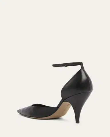 THE ROW Liisa Leather D'Orsay Ankle-Strap Pumps | Thumbnail 5 THE ROW Liisa Leather D'Orsay Ankle-Strap Pumps | Thumbnail 5