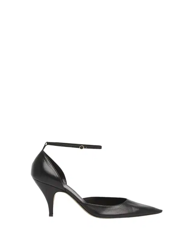 Liisa Leather D'Orsay Ankle-Strap Pumps