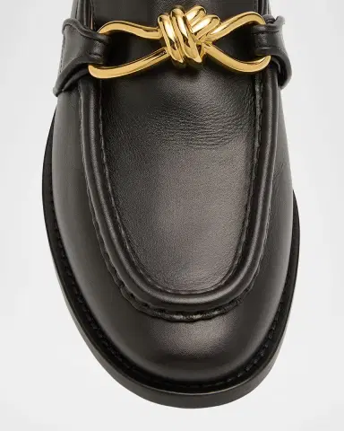 Bottega Veneta Men's Astaire Metallic Knot Napa Loafers | Thumbnail 5 Bottega Veneta Men's Astaire Metallic Knot Napa Loafers | Thumbnail 5