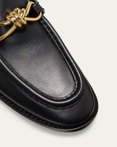 Bottega Veneta Men's Astaire Metallic Knot Napa Loafers | Thumbnail 10 Bottega Veneta Men's Astaire Metallic Knot Napa Loafers | Thumbnail 10