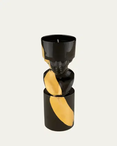 Ginori 1735 The Scholar Candleholder, Black/Gold - LCDC Collection | Thumbnail 3 Ginori 1735 The Scholar Candleholder, Black/Gold - LCDC Collection | Thumbnail 3