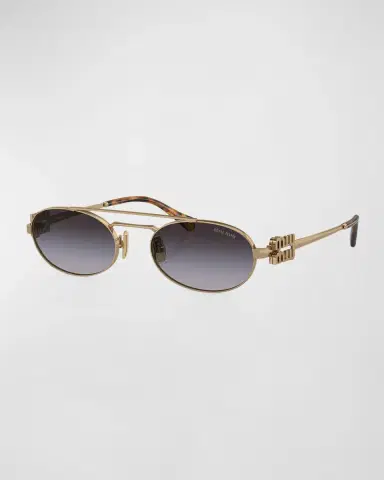 Miu Miu Metal Oval Sunglasses | Thumbnail 2 Miu Miu Metal Oval Sunglasses | Thumbnail 2