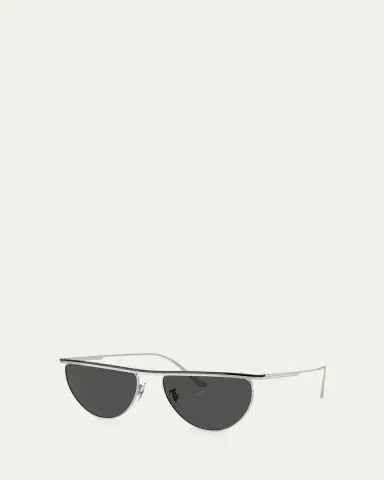 Khaite x Oliver Peoples Sleek Metal Windsor Rim Sunglasses | Thumbnail 2 Khaite x Oliver Peoples Sleek Metal Windsor Rim Sunglasses | Thumbnail 2