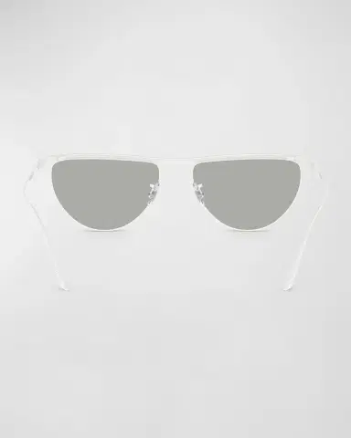Khaite x Oliver Peoples Sleek Metal Windsor Rim Sunglasses | Thumbnail 3 Khaite x Oliver Peoples Sleek Metal Windsor Rim Sunglasses | Thumbnail 3