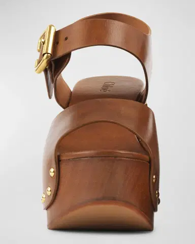 Chloé Jeannette Leather Clog Platform Sandals | Thumbnail 3