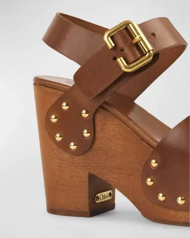 Chloé Jeannette Leather Clog Platform Sandals | Thumbnail 4