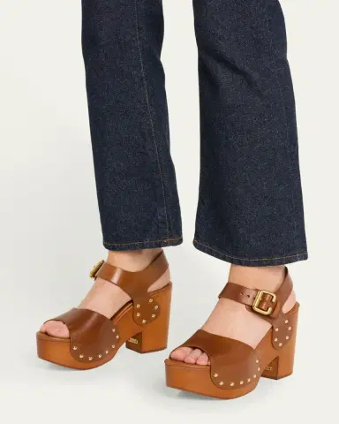 Chloé Jeannette Leather Clog Platform Sandals | Thumbnail 6