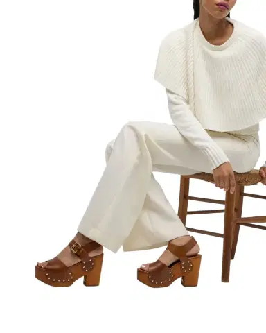 Chloé Jeannette Leather Clog Platform Sandals | Thumbnail 1