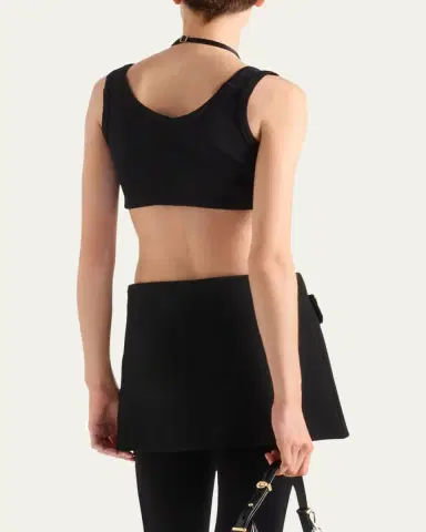 Prada Jersey Cropped Tank Top | Thumbnail 3 Prada Jersey Cropped Tank Top | Thumbnail 3