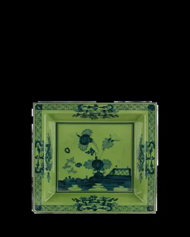GINORI 1735 Malachite Squared Porcelain Tray | Thumbnail 2