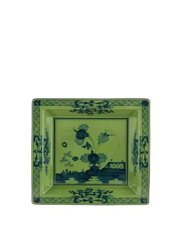 GINORI 1735 Malachite Squared Porcelain Tray