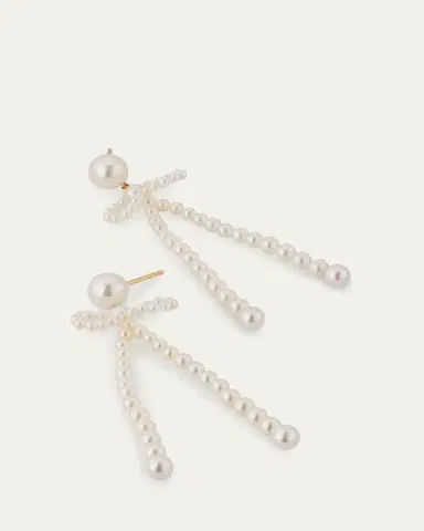 Sophie Bille Brahe Bow Rosette Dangle Earrings | Thumbnail 3