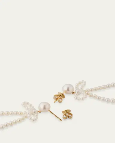 Sophie Bille Brahe Bow Rosette Dangle Earrings | Thumbnail 4