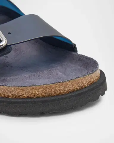 1774 Birkenstock Arizona Suede PVC Dual-Buckle Slide Sandals | Thumbnail 2 1774 Birkenstock Arizona Suede PVC Dual-Buckle Slide Sandals | Thumbnail 2