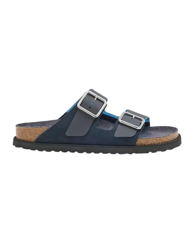 1774 Birkenstock Arizona Suede PVC Dual-Buckle Slide Sandals