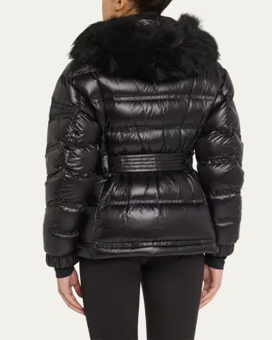 Moncler Bernis Down Ski Jacket with Detachable Shearling Trim | Thumbnail 3 Moncler Bernis Down Ski Jacket with Detachable Shearling Trim | Thumbnail 3