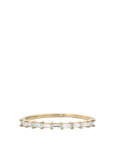 Lana 14K Gold Baguette Diamond Half Eternity Band Ring | Thumbnail 1 Lana 14K Gold Baguette Diamond Half Eternity Band Ring | Thumbnail 1