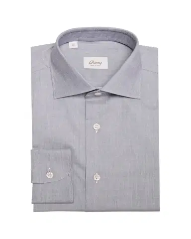 Brioni Men's Cotton Chambray Dress Shirt | Thumbnail 1 Brioni Men's Cotton Chambray Dress Shirt | Thumbnail 1