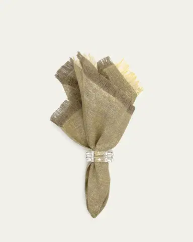 Tina Chen Designs Two-Tone Textured Fringe Napkin | Thumbnail 2