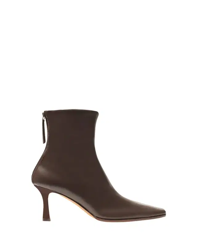 Leather Stiletto Ankle Booties