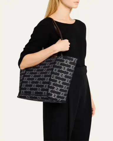 Tod's Chain-Link Denim Top-Handle Bag | Thumbnail 2 Tod's Chain-Link Denim Top-Handle Bag | Thumbnail 2