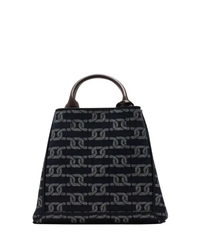 Tod's Chain-Link Denim Top-Handle Bag