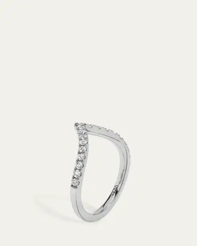 VRAI The Signature V 14K White Gold Lab Grown Diamond Band, 0.38tcw | Thumbnail 2 VRAI The Signature V 14K White Gold Lab Grown Diamond Band, 0.38tcw | Thumbnail 2