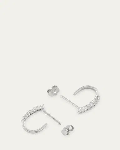 Lana 14K Gold Baguette Diamond Huggie Earrings, 0.5 tcw | Thumbnail 4 Lana 14K Gold Baguette Diamond Huggie Earrings, 0.5 tcw | Thumbnail 4