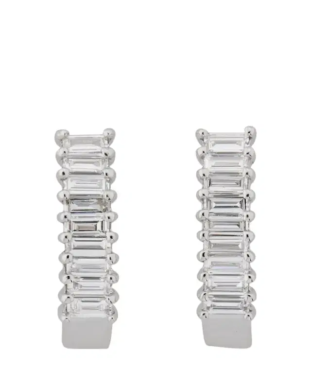 Lana 14K Gold Baguette Diamond Huggie Earrings, 0.5 tcw