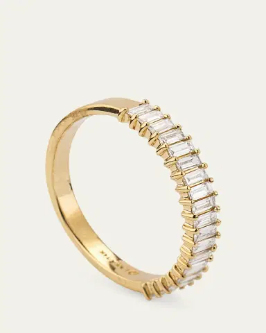 Lana 14K Gold Baguette Diamond Stackable Ring | Thumbnail 4 Lana 14K Gold Baguette Diamond Stackable Ring | Thumbnail 4