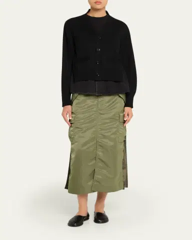 Sacai Nylon-Twill Pleated Cargo Midi Skirt | Thumbnail 6 Sacai Nylon-Twill Pleated Cargo Midi Skirt | Thumbnail 6