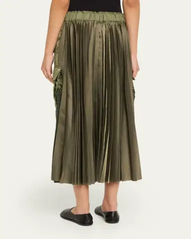 Sacai Nylon-Twill Pleated Cargo Midi Skirt | Thumbnail 7 Sacai Nylon-Twill Pleated Cargo Midi Skirt | Thumbnail 7