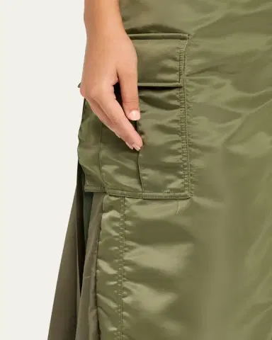 Sacai Nylon-Twill Pleated Cargo Midi Skirt | Thumbnail 9 Sacai Nylon-Twill Pleated Cargo Midi Skirt | Thumbnail 9