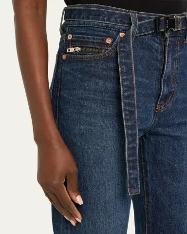 SACAI Belted Bootcut Denim Capri Pants | Thumbnail 5 SACAI Belted Bootcut Denim Capri Pants | Thumbnail 5