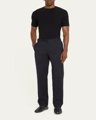 Giorgio Armani Men's Textured Stretch T-Shirt | Thumbnail 2
