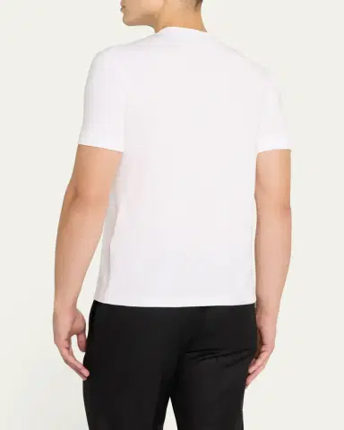 Giorgio Armani Men's Textured Stretch T-Shirt | Thumbnail 11