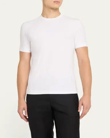 Giorgio Armani Men's Textured Stretch T-Shirt | Thumbnail 12