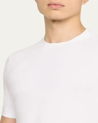 Giorgio Armani Men's Textured Stretch T-Shirt | Thumbnail 13
