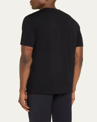 Giorgio Armani Men's Textured Stretch T-Shirt | Thumbnail 3