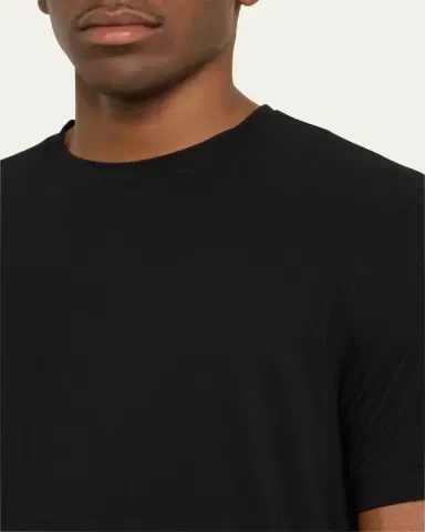 Giorgio Armani Men's Textured Stretch T-Shirt | Thumbnail 5