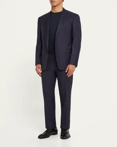 Giorgio Armani Men's Textured Stretch T-Shirt | Thumbnail 6