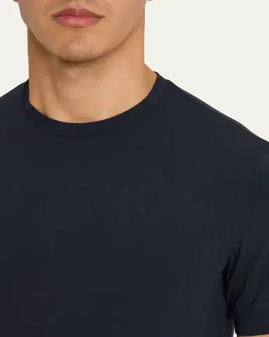 Giorgio Armani Men's Textured Stretch T-Shirt | Thumbnail 9