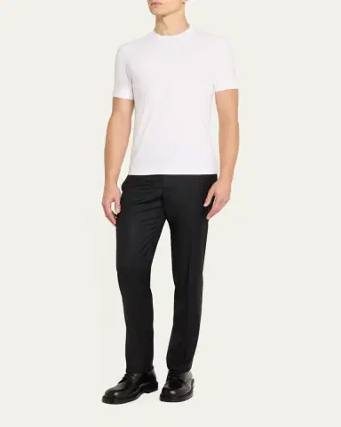 Giorgio Armani Men's Textured Stretch T-Shirt | Thumbnail 10