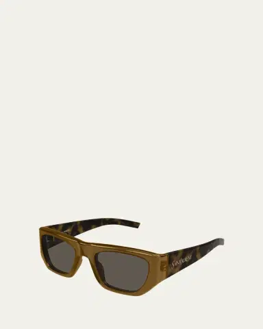 Saint Laurent Rectangle Acetate Sunglasses | Thumbnail 2