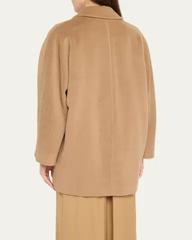 Max Mara Rebus Double-Breasted Wool Cashmere Coat | Thumbnail 3