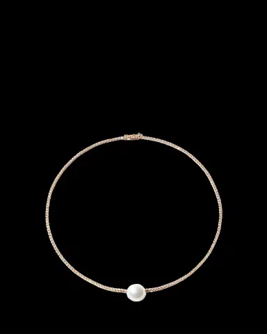 Mizuki 18K Yellow Gold Eve Necklace with 12mm South Sea Pearl, 15"L | Thumbnail 2