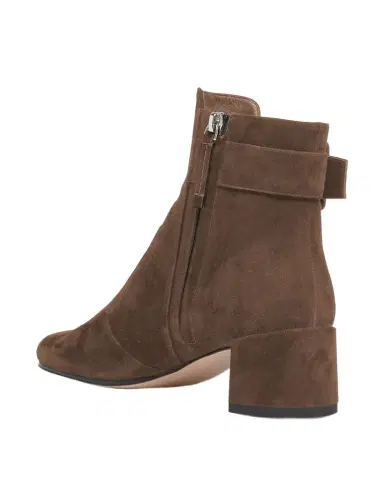 Roger Vivier Tres Vivier Suede Buckle Ankle Booties | Thumbnail 1 Roger Vivier Tres Vivier Suede Buckle Ankle Booties | Thumbnail 1
